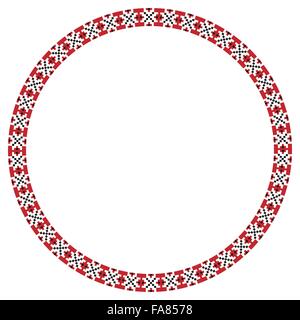 Vector illustration du motif brodé rond slaves traditionnels Illustration de Vecteur