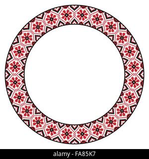 Vector illustration of Slaves traditionnels round motif brodé pour votre conception Illustration de Vecteur