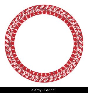 Vector illustration of Slaves traditionnels round motif brodé pour votre conception Illustration de Vecteur