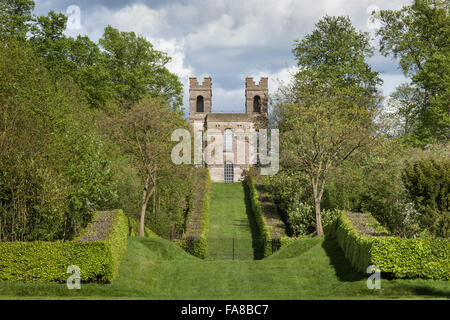 Le Belvédère au Claremont Landscape Garden, Surrey. Le belvédère a été construit par Vanbrugh en 1715. Banque D'Images