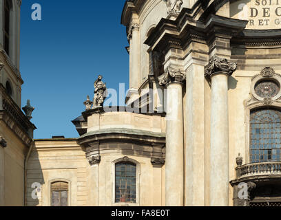 Ancienne église dominicaine à Lviv. Église de la Sainte Eucharistie de l'Église gréco-catholique Banque D'Images