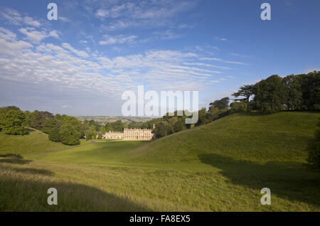 Une vue sur le parc à l'est face à Dyrham Park, Gloucestershire. Banque D'Images