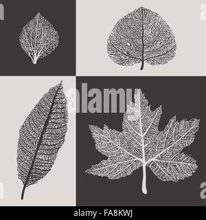 L'automne les feuilles de style de dentelle d'art illustration background Illustration de Vecteur