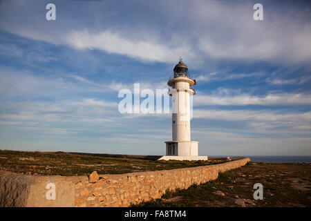 Barbaria phare, Formentera. Îles Baléares. Espagne Banque D'Images