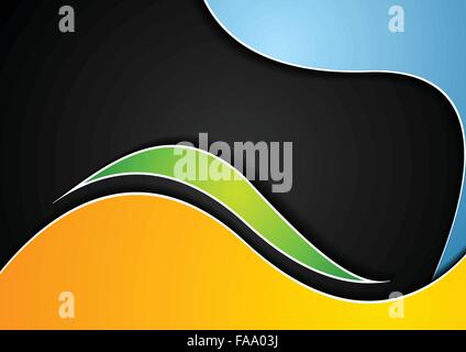 Abstract colorful background vagues. Conception vectorielle Illustration de Vecteur