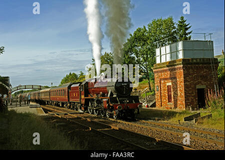 Aucune classe de Jubilé 5690 Leander à Appleby sur s'installer à Carlisle railway Banque D'Images