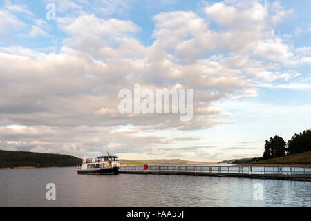 Ferry Osprey sur réservoir de Kielder, Northumberland, England, UK Banque D'Images