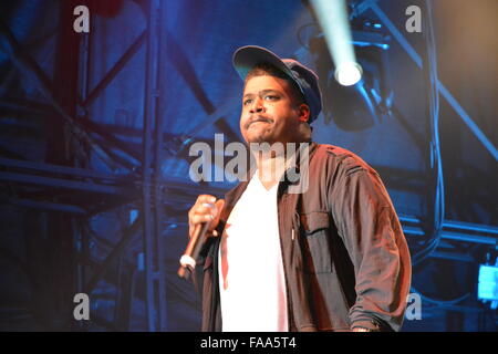 David Jude Jolicoeur, Trugoy, Del la Soul, scène en plein air, WOMAD 2015, Wiltshire, Angleterre, Royaume-Uni, GB. Banque D'Images