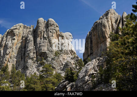 Voir le profil de George Washington, Mount Rushmore National Memorial, le Dakota du Sud Banque D'Images