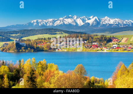 Montagnes Tatra, vue à partir de la région de Pieniny, Pologne Banque D'Images