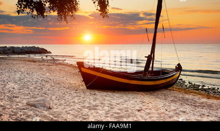 Près de la côte de la mer Baltique Gdynia, Pologne Banque D'Images