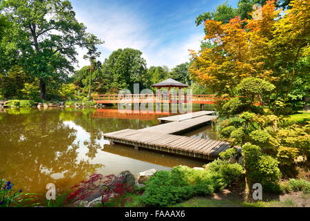 Wroclaw - Jardin Japonais dans le Parc Szczytnicki, Pologne Banque D'Images