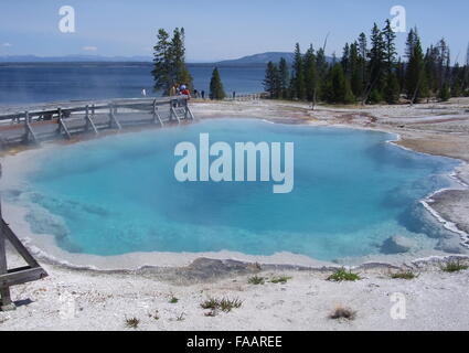 Fontaine Pot de peinture dans le Parc National de Yellowstone, États-Unis Banque D'Images