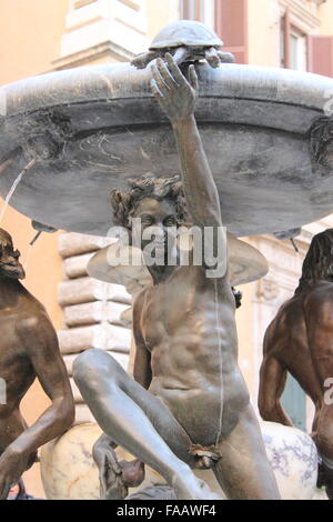 Fontaine des tortues à Rome, Italie Banque D'Images