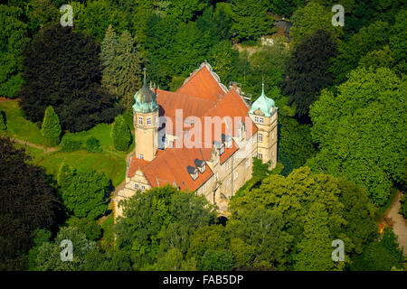 Vue aérienne, château à douves Ulenburg, Löhne, à l'Est de la Westphalie, Rhénanie-Palatinat, Allemagne, Europe, vue aérienne, Banque D'Images