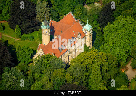 Vue aérienne, château à douves Ulenburg, Löhne, à l'Est de la Westphalie, Rhénanie-Palatinat, Allemagne, Europe, vue aérienne, Banque D'Images