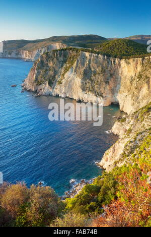 L'île de Zakynthos, Grèce - Mer Ionienne, falaise près de Keri Banque D'Images