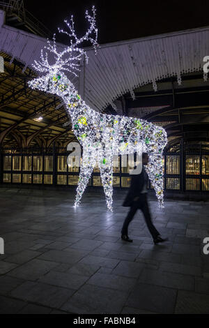 Illuminations de Noël 2015 Broadgate Banque D'Images