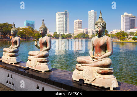 Sri Lanka - COLOMBO, Seema Malaka Temple, centre de la ville, paysage urbain Banque D'Images