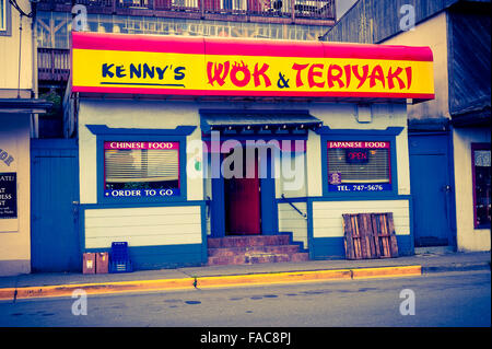 Restaurant oriental Kenny's Wok à Sitka, Alaska, États-Unis. Banque D'Images