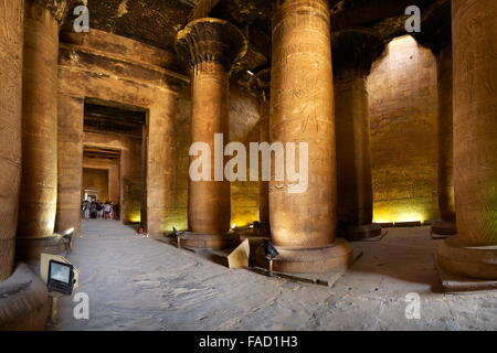 L'Egypte - Edfou, Temple d'Horus Banque D'Images