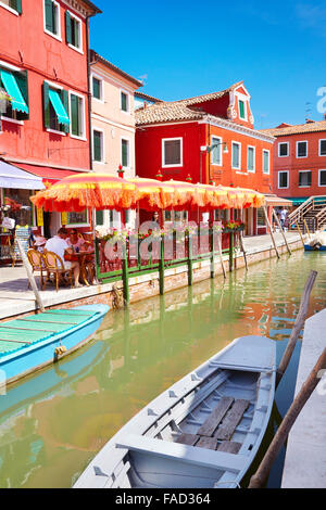 Burano près de Venise (Burano est une île de la lagune de Venise), Italie Banque D'Images