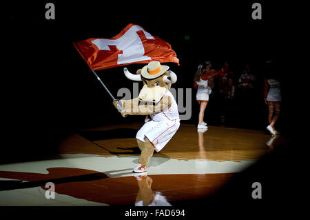 Austin, TX, USA. Dec 27, 2015. Texas longhorns Hook 'em en action au cours de la Basket-ball match entre Sam Houston State au Frank Erwin Center à Austin, TX. © csm/Alamy Live News Banque D'Images