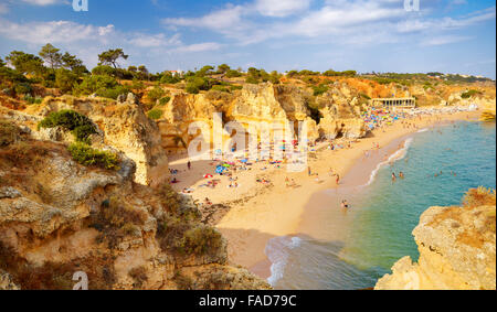 Côte de l'Algarve près de Albufeira, Portugal Banque D'Images