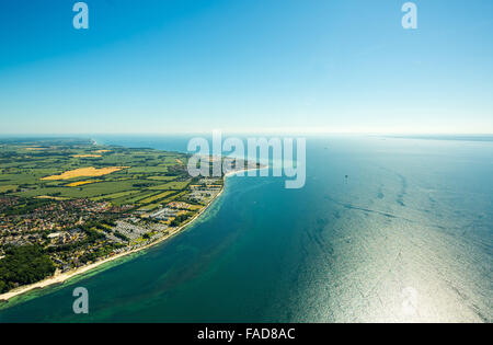 Vue aérienne, Neustadt in Holstein, Baie de Luebeck, mer Baltique, la ville hanséatique de Hambourg, Schleswig-Holstein, Allemagne, Europe, vue aérienne Banque D'Images