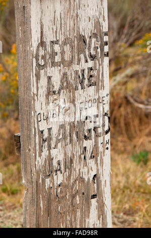 Tombe du cimetière de Boot Hill, Virginia City National Historic Landmark District, Montana Banque D'Images