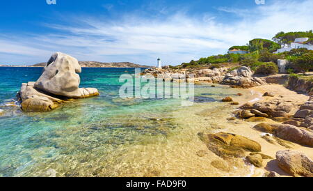 Sardaigne Island - Porto Faro Beach, Palau, Italie Banque D'Images