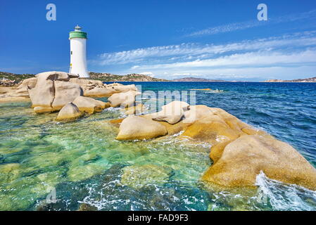 Phare, Palaos, Costa Smeralda, Sardaigne, île, Italie Banque D'Images