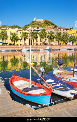 La vieille ville de Bosa, Sardaigne (île), Italie Sardaigne Banque D'Images