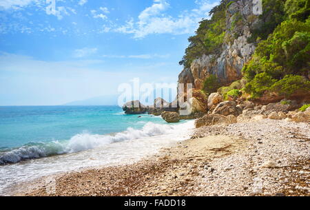 L'île de Sardaigne - plage Cala Fuili, Parc national du golfe d''Orosei, Italie Banque D'Images