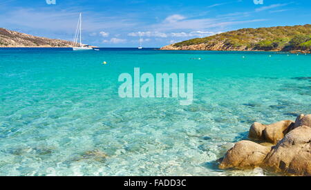 Plage Cala Portese, île de Caprera, Sardaigne, Italie Banque D'Images