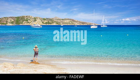 Plage Cala Portese, île de Caprera, Italie Banque D'Images