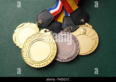 Médailles tableau noir quelques isolés Banque D'Images