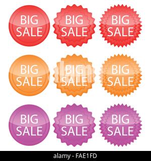 Vector illustration banner gros rabais Illustration de Vecteur