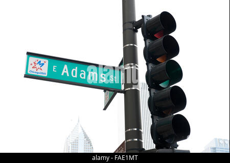 Adams St à Chicago Banque D'Images