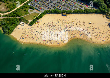 Silbersee II entre Haltern et Dülmen, lac, carrière, d'extraction de sable de quartz par le quartz, la gastronomie des sables mouvants Banque D'Images