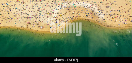 Silbersee II entre Haltern et Dülmen, lac, carrière, d'extraction de sable de quartz par le quartz, la gastronomie des sables mouvants Banque D'Images