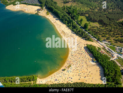 Silbersee II entre Haltern et Dülmen, lac, carrière, d'extraction de sable de quartz par le quartz, la gastronomie des sables mouvants Banque D'Images