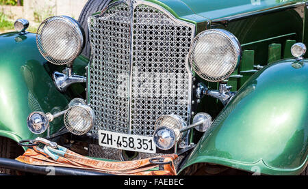 La partie avant d'une voiture rétro Packard Sedan Convertible Année 1934 Banque D'Images