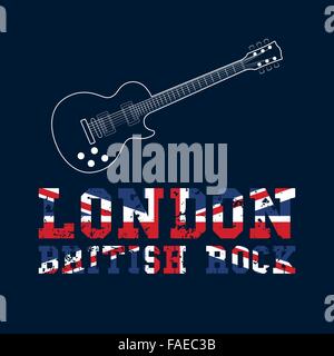 Londres british rock typographie Illustration de Vecteur