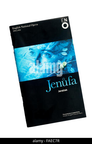 Programme pour l'English National Opera 1994 production de Jenufa de Janacek au London Coliseum. Banque D'Images