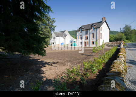 Nouvelle maison construite dans un style traditionnel, avec jardin, terrain nouvellement classé près de Talla dans la Tweed Valley, Scottish Borders Banque D'Images