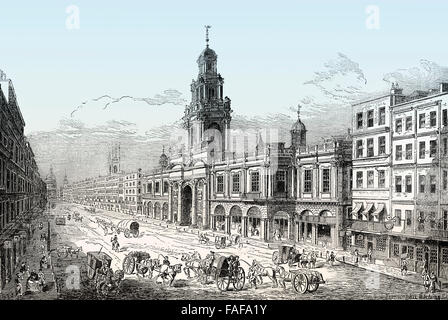 La deuxième Royal Exchange, Londres, 18e siècle Banque D'Images