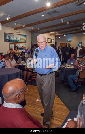 Detroit, Michigan - Lee Saunders, président de l'American Federation of State, County and Municipal Employees. Banque D'Images