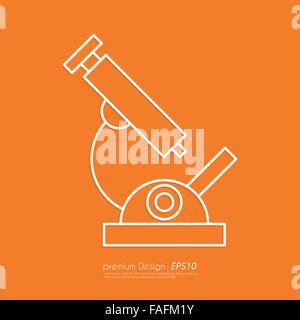 Vecteur icône Stock linéaire microscope Illustration de Vecteur