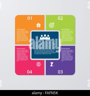Vector illustration infographies 4 options. Illustration de Vecteur